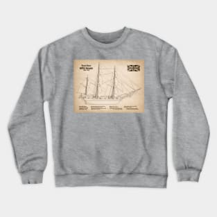 Charles Darwin HMS Beagle Tall Ship - SD Crewneck Sweatshirt